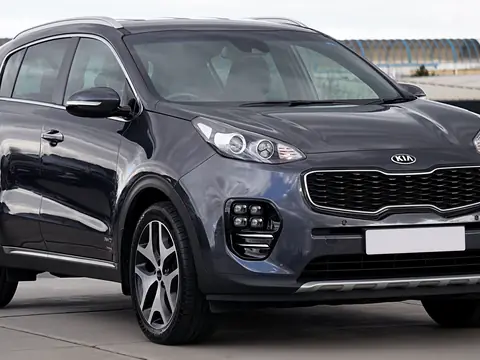 Grey SUV parked in a lot